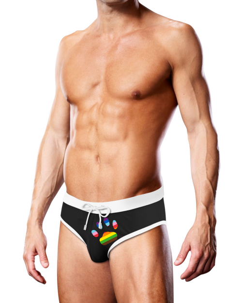 Prowler Zwembroek Black Oversized Paw L