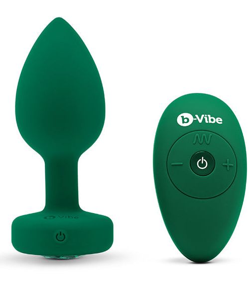B-Vibe Jewel Vibrerende Buttplug 10,5 cm Groen