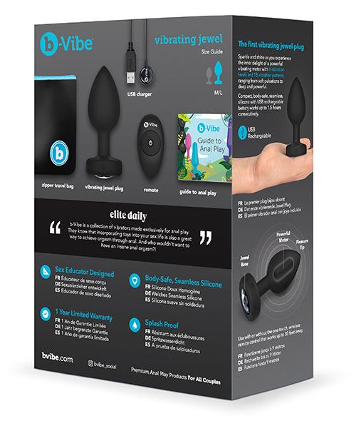 B-Vibe Jewel Vibrerende Buttplug 10,5 cm Groen