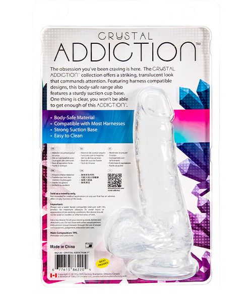 Addiction Crystal Transparante Dildo 18 cm