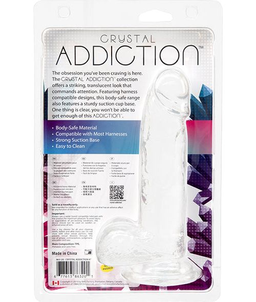 Addiction Crystal Transparante Dildo 20 cm