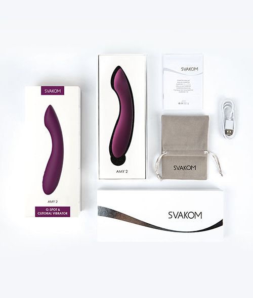 Svakom Amy 2 G-Spot&Clitoris Vibrator 17 cm Paars