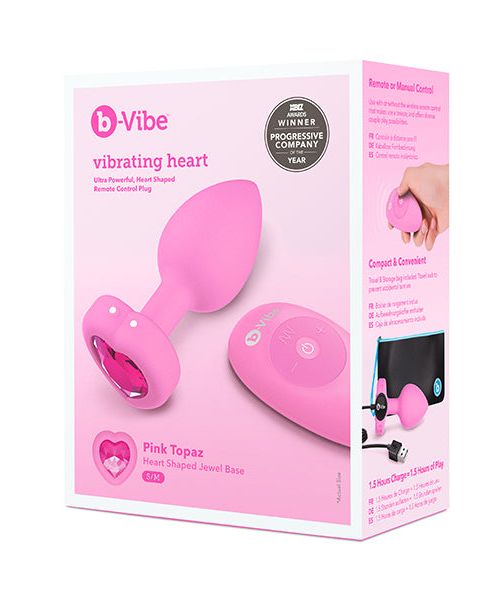 B-Vibe Heart Vibrerende Buttplug 10 Cm