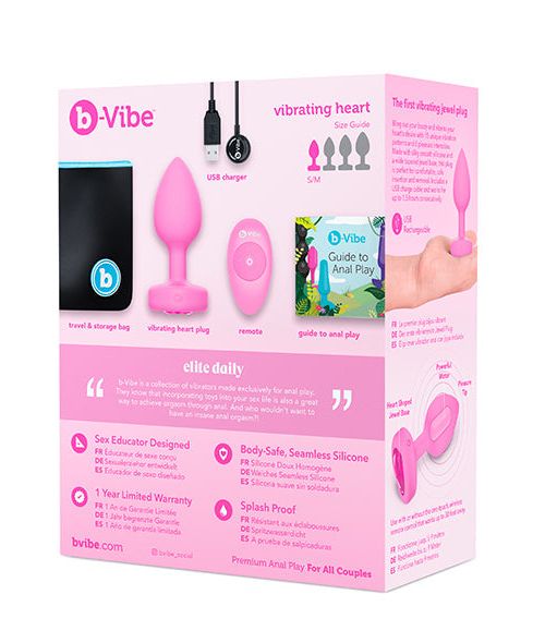 B-Vibe Heart Vibrerende Buttplug 10 Cm