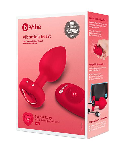 B-Vibe Heart Vibrerende Buttplug 11 Cm