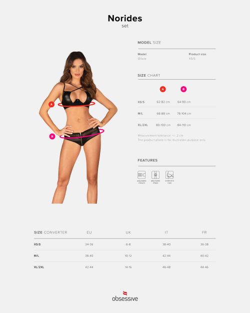 Obsessive Norides Lingerie Set 2 Stuks M/L