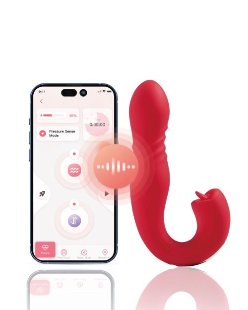 HoneyPlayBox Joi Thrust 2 Vibrator Met App 17 cm Blauw