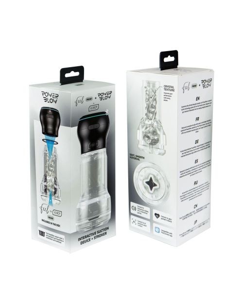 Kiiroo Feel Crystal Pocket Stroker + Powerblow Black