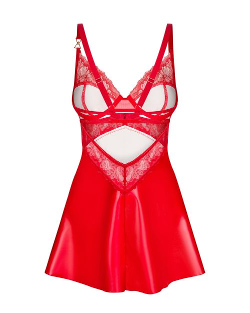 Obsessive Aliosa Chemise&String Rood 2XL/3XL