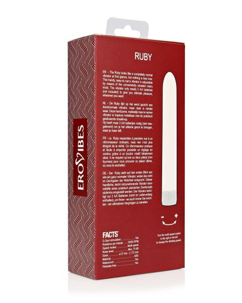 Erovibes Ruby Klassieke Vibrator 17 cm
