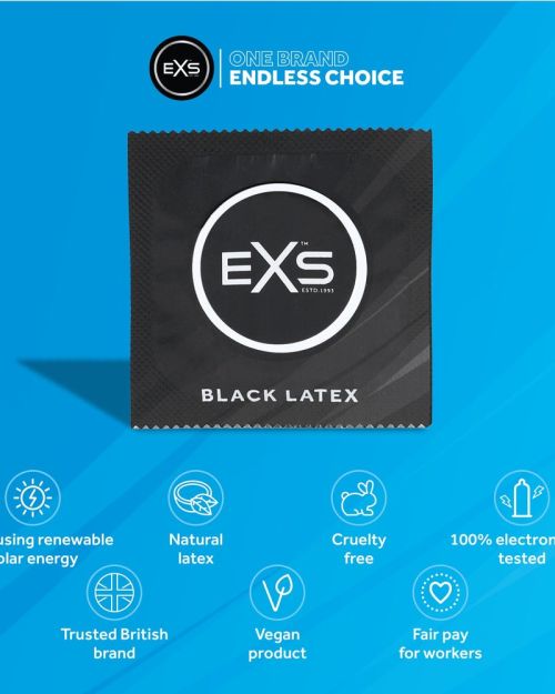 EXS Black Latex Condooms 12 Stuks