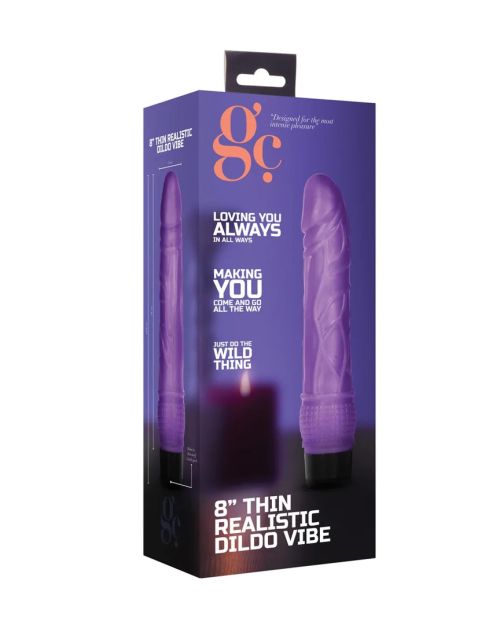 GC Realistische Dunne Vibrator Paars 20 cm