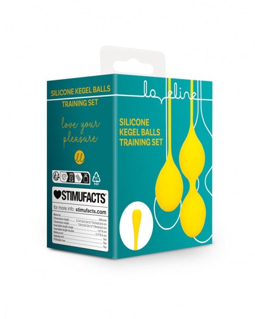 Loveline Siliconen Kegelballen Trainingset Geel