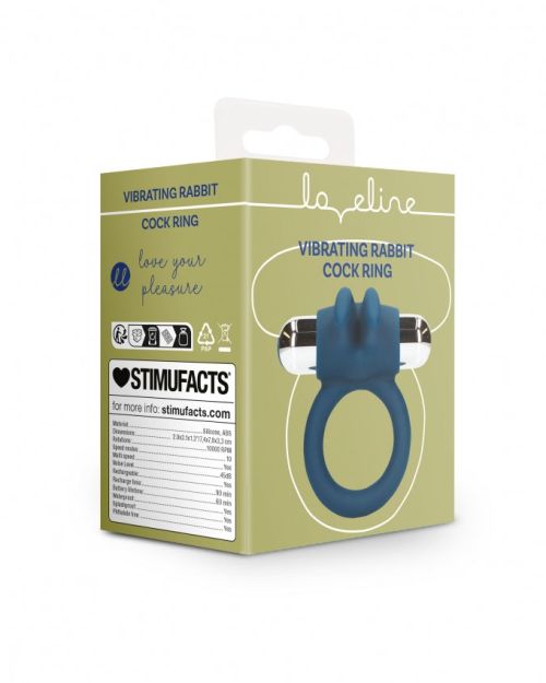 Loveline Vibrerende Rabbit Penisring Blauw