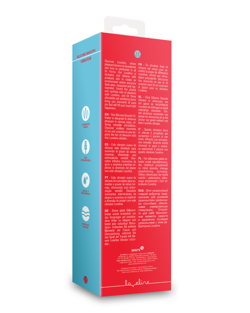 Loveline Smooth Vibrator Salsa 21 cm