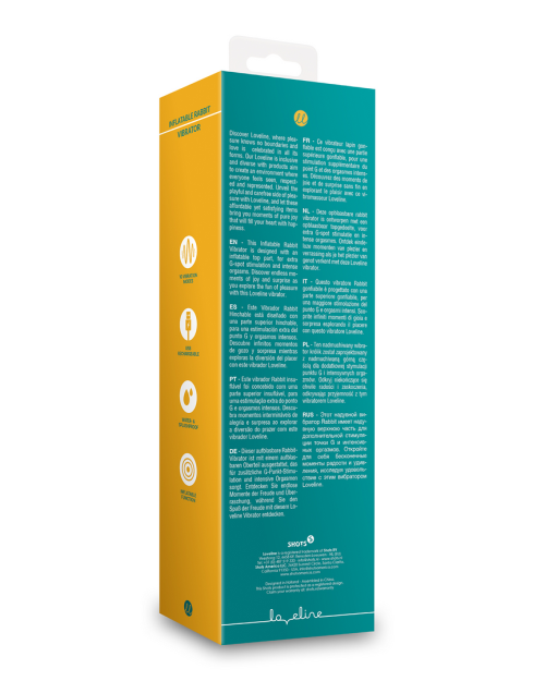 Loveline Opblaasbare Rabbit Vibrator 20 cm