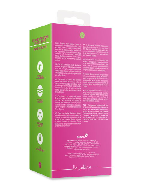 Loveline Double Sided Wand Vibrator Prestone Pink 16 cm