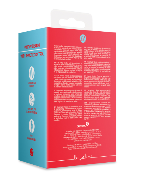 Loveline Panty Vibrator Brighto Red 9 cm