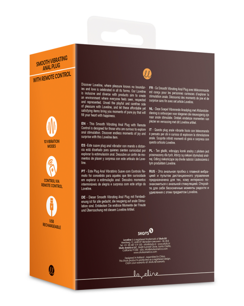 Loveline Vibrerende Buttplug Licorice Black 12 cm