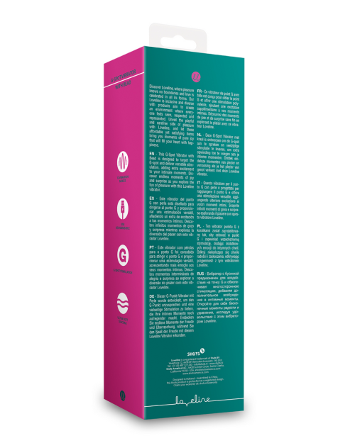 Loveline G Spot Vibrator With Bead 22 cm