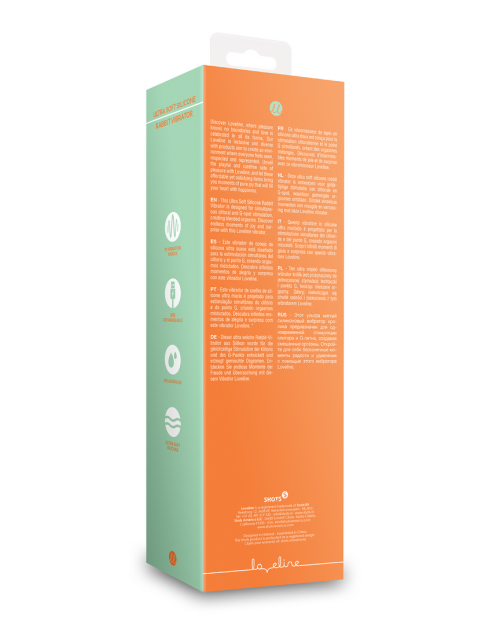 Loveline Rabbit Vibrator Ceramic Peach 22 cm