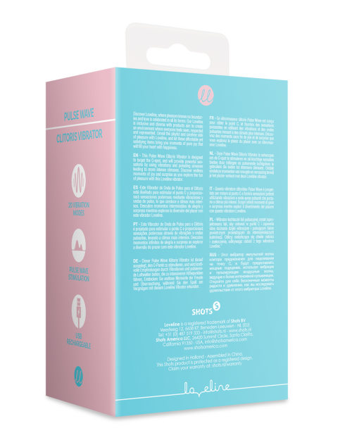 Loveline Pulse Wave Clitoris Vibrator Arctic Blue 8 cm