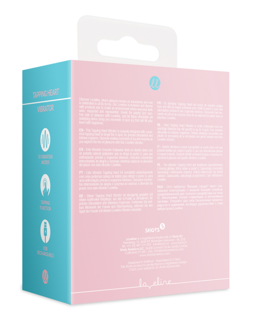 Loveline Tapping Heart Vibrator Pink Arabesque 7 cm