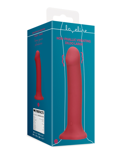 Loveline Vibrerende Dildo Raspberry Red 20 cm