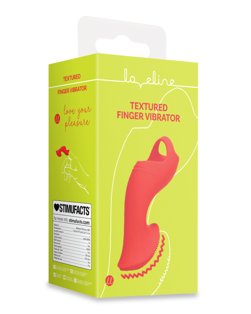 Loveline Textured Finger Vibrator Sunrise Red 11 cm