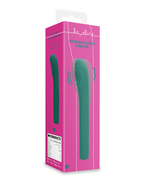 Loveline Pulse Wave G-spot Vibrator Green Crystal 22 cm