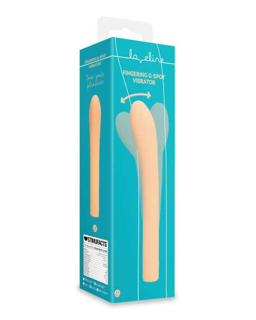 Loveline Fingering G-spot Vibrator Peach Fuzz 23 cm