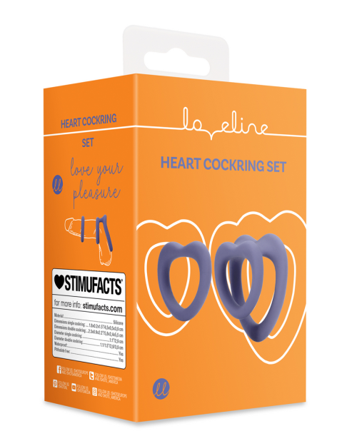 Loveline Heart Cockring Set Violet Storm