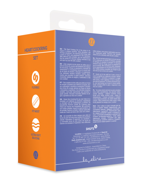 Loveline Heart Cockring Set Violet Storm