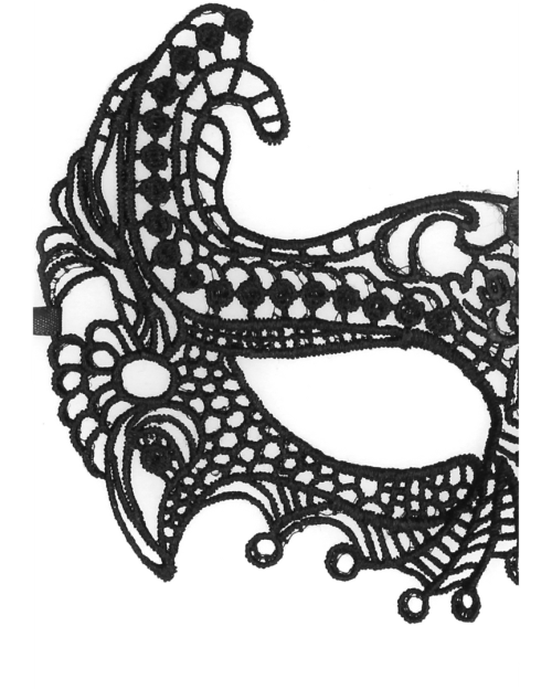 Ouch! Empress Zwart Kanten Masker