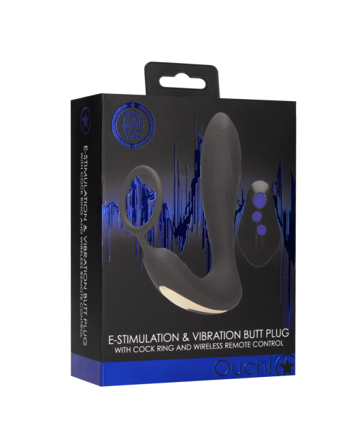 Ouch! E-stim Viberende Buttplug 14 cm
