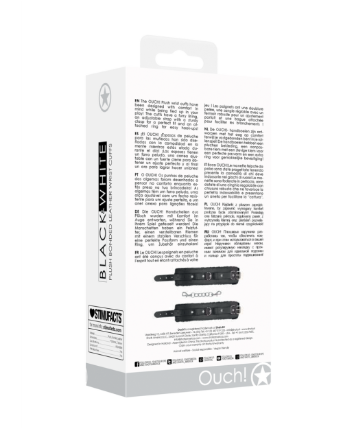 Ouch! Plush Gebonden Lederen Handboeien