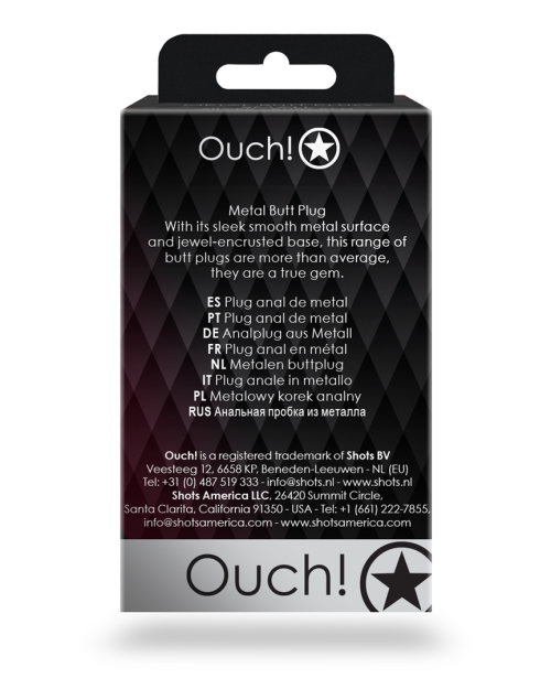 Ouch! Metalen Buttplug Met Hartje M