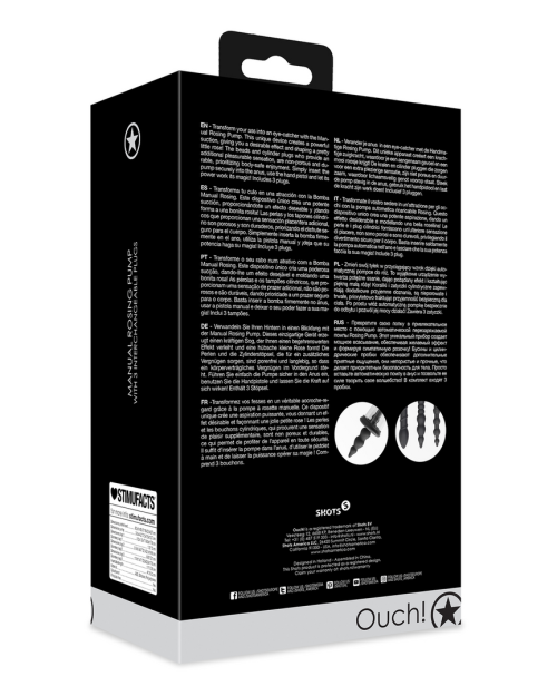 Ouch! Handmatige Buttplug Pomp 11 cm