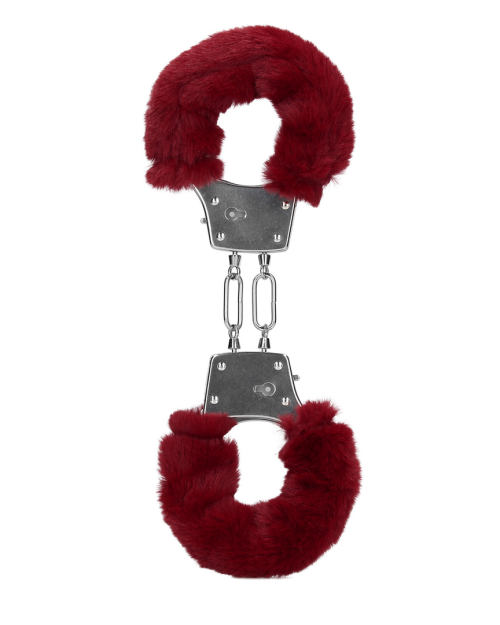 Ouch! Furry Metalen Handboeien Rood