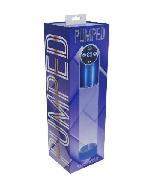 Pumped Automatische Metalen Penispomp Blauw