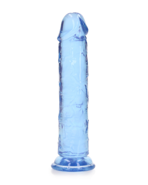 RealRock Crystal Clear Dildo 18 cm Blauw