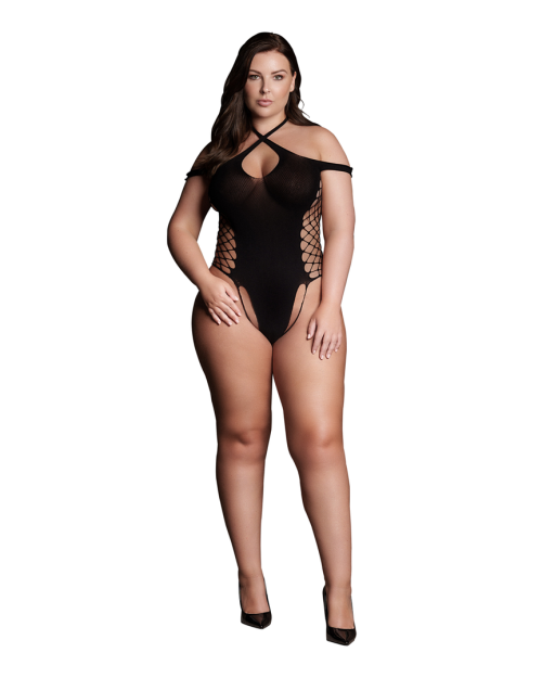 Le Désir Leda Body Met Gekruiste Halslijn Plus Size