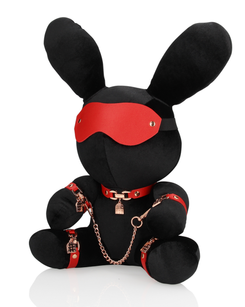 S-Line Bondage Black Velvet Knuffel Konijn