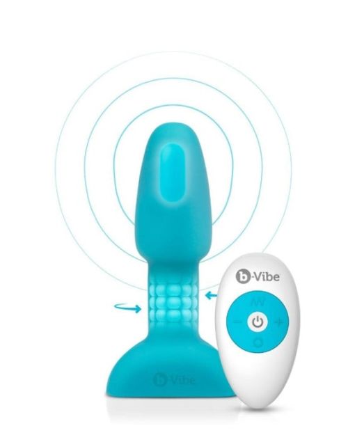 B-Vibe Rimming Petite Vibrerende Buttplug 12 Cm Blauw