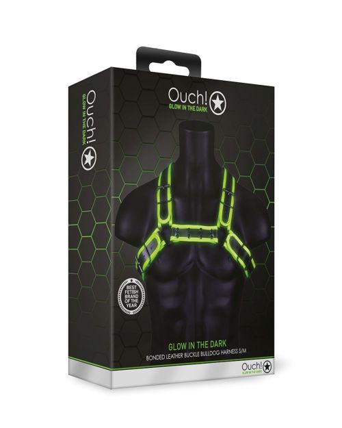 Ouch! Glow in the Dark Bulldog Harnas L/XL