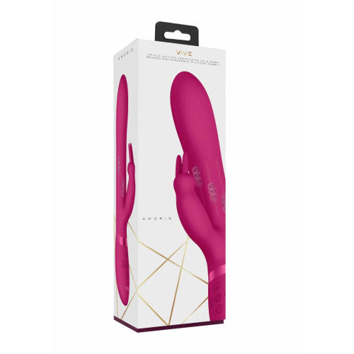 Vive Amoris Stotende Rabbit Vibrator 23 cm Roos