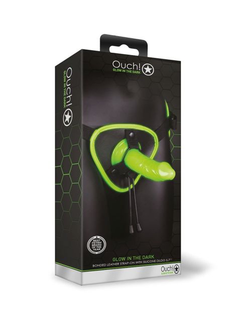 Ouch! Glow in the Dark Strapon Dildo 14,5 Cm