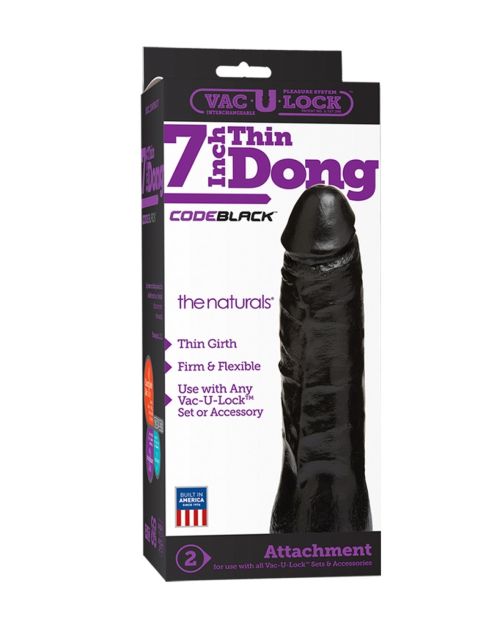 Doc Johnson Vac-U-Lock CodeBlack The Naturals Dildo 18 cm