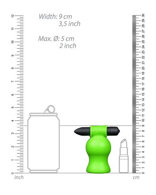 Ouch! Glow in the Dark Vibrerende Eikel Masturbator