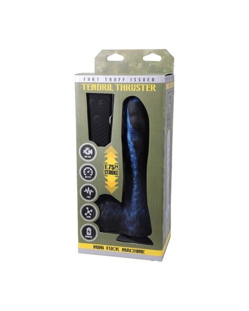 Doc Johnson Fort Troff Issued Tendril Stotende Vibrator Blauw 21 Cm